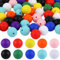 BEEFLYING 100 Pièces 12 mm Perles en Silicone Perles en Silicone de qualité Alimentaire pour Attaches de Sucette DIY Pendentif en Chaîne Bébé Jouet de Dentition (Couleurs Mélangées)