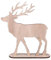 Dadeldo Living & Lifestyle Hirsch Dekofigur Weihnachtsdeko Holz braun 30cm