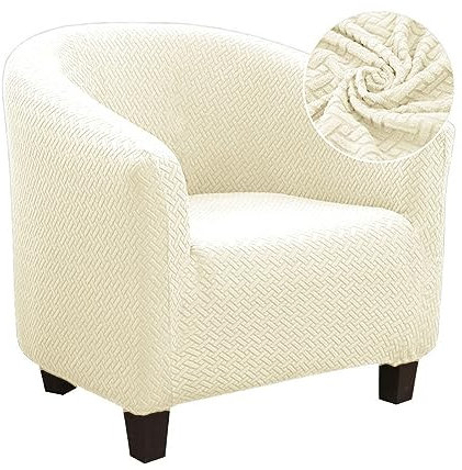 Mswborml Köper Bezug für Cocktailsessel Clubsessel mit Elastischem Boden, Abnehmbarer Cocktailsessel Bezug Stretch, Universal Sesselschoner Elastisch Sesselüberwurf, Hussen für Clubsessel Waschbar,L