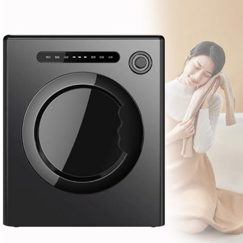 Spdazzleburst Tumble Dryer, Compact Laundry Dryer, Small & Lightweigh, Large Capacity, Portable Dryer, for Small Space, Apartment, Dormitory, Bedroom,Black
