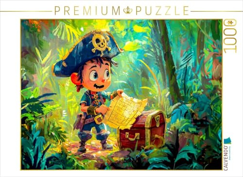 Puzzle · Der kleine Pirat Will mit dem Schatz zurück zur Meerjungfrau | Der kleine Pirat will mit dem Schatz zurück zur Meerjungfrau · 1000 Teile · Lege-Größe 64 × 48 cm · CALVENDO Puzzle