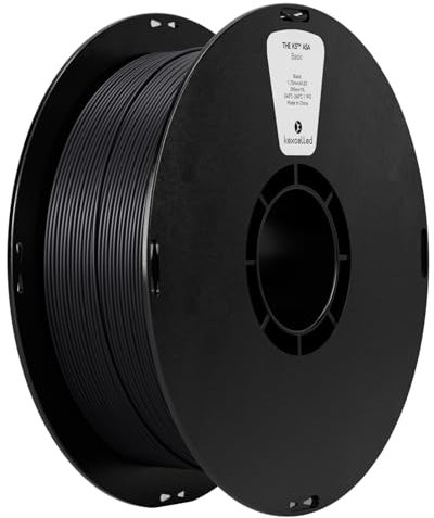 kexcelled ASA Schwarz Filament 1,75mm 3D Drucker Material für die Druck von outdoor-funktionalen Teilen Wetter- und Hitzebeständigkeit UV-geschützt 1kg Spule +/- 0,03mm