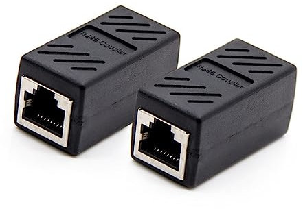 Angoily Conector de Cable Ethernet Conector de Acoplador para Extensión de Cable de Red