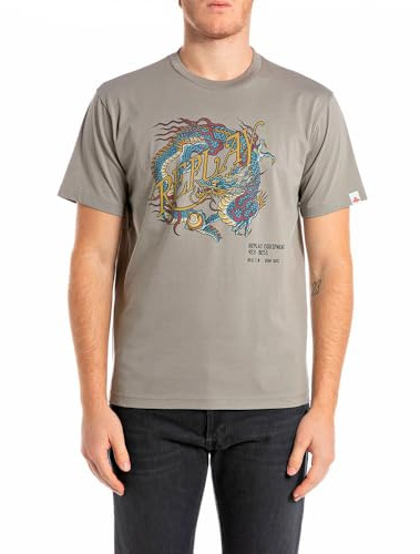REPLAY Herren Regular fit T-Shirt aus Baumwolle