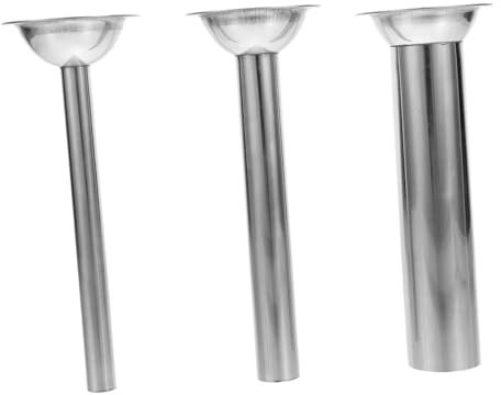 PAMINGONO 3stücke Teiliges Edelstahl Wurstfüllröhren Set Langlebige Wurstfüller Röhren Für Manuelle Fleischfüllung Geeignet Für Rind Schwein Wild Und Pute Einfach Zu Reinigen Für Heim Küchen