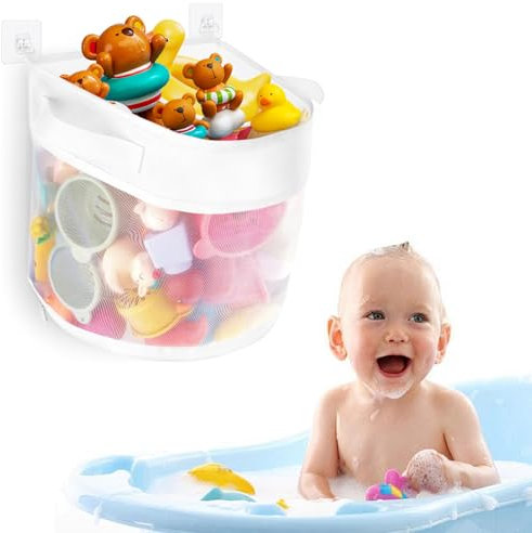 Bolsa organizadora de juguetes de baño para colgar juguetes de baño, juguetes de baño, juguetes de baño, almacenamiento de juguetes, bañera, accesorios de baño, juguetes de baño para bebés a partir de