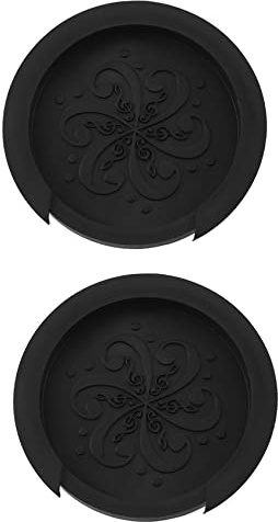 Kznifmk 2X Acoustic Guitar Sound Hole Cover Block Plug Screeching Halt for 40 inch /41 inch EQ Black