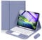JZ Combo Magnetic Touch Keyboard Case for iPad Mini 5/4/3/2 Generation Case with Keyboard Cover Mouse（Pen not included） ﻿ For iPad Mini 5/4/3/2 - Purple