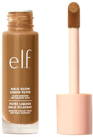e.l.f. Halo Glow Liquid Filter, Teint-Booster für einen strahlenden Weichzeichner-Effekt, mit Hyaluronsäure, vegan und tierversuchsfrei, 5.5 Medium/Tan