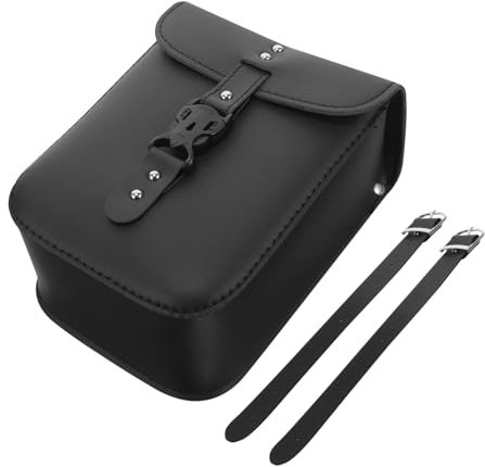 TOPBATHY Packtaschen, Motorradtaschen Motorrad-Aufbewahrungstasche Satteltaschen Motorradpanner Kopftuch kopftücher werkzeugtasche Ledertasche Motorrad Seitentasche Kunstleder Black