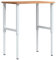 Kangqiling Werkbank hellbraun 80 x 60 x (71,5-98) cm Eichenholz, Braun, 3309718