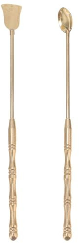 GLEAVI Juego de Herramientas Incienso 2 Piezas Cuchara de Incienso Pala de Cobre Accesorios Ideales para Ceremonias Decoración