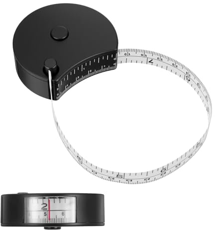 Ouligay Maßband für Körpermessungen Weiches Ergonomisches Körpermaßband 150cm Maßband Körper, Fitnessmaßband Sportmaßband Schwarz Genaues Körpermaßband für Taille Brust Hüfte Oberschenkel und Arme