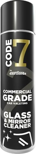 Code 7 Glass & Mirror Cleaner 600ml | Professional Streak-Free Aerosol Spray for Studio, Workshop & Home | Non-Abrasive, No Residue | Perfect for Screens, Display Cases & Frames