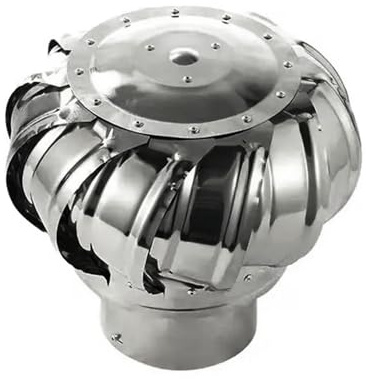 Chapeau de Cheminée Ventilé Anti-refoulement 100 150 200 mm,Extracteur de Fumées Rotatif Éolien Acier Inoxydable,Couvercle pour Trou de Cheminée pour Tuyau de Toit Hotte Aspirante(110 mm)