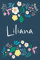 Liliana: Personalized Floral Notebook/Journal With First Name For Women And Girls, Journal With Navy Soft Cover With Colorful Flowers, Lined Notebook, ... for School Notes, Diary Writing, Journaling