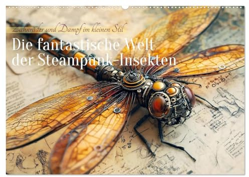 Die fantastische Welt der Steampunk-Insekten (Wandkalender 2026 DIN A2 quer), CALVENDO Monatskalender: Zahnräder und Dampf im kleinen Stil (CALVENDO Tiere)