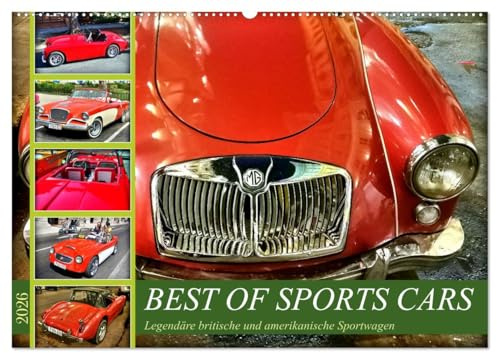 Best of Sports Cars - Legendäre britische und amerikanische Sportwagen (Wandkalender 2026 DIN A2 quer), CALVENDO Monatskalender: Sportwagen Großbritanniens und der USA in Kuba (CALVENDO Mobilitaet)