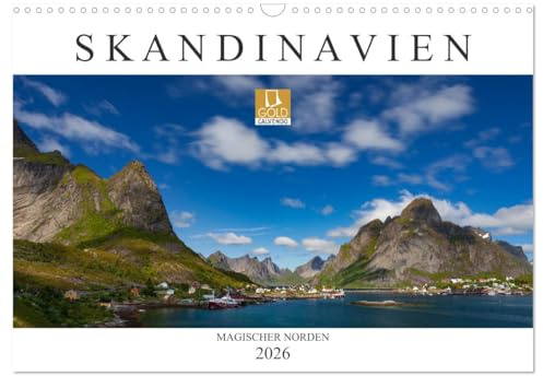 Skandinavien: Magischer Norden (Wandkalender 2026 DIN A3 quer), CALVENDO Monatskalender: Spektakuläre Fotografien aus dem Norden Europas (CALVENDO Natur)