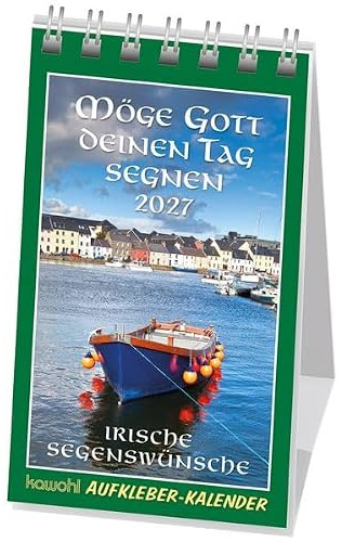 Möge Gott deinen Weg segnen 2027: Aufkleber-Kalender mit Irischen Segensworten