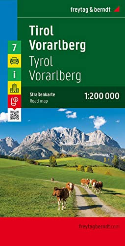 Tirol - Vorarlberg, Autokarte 1:200.000 (freytag & berndt Auto + Freizeitkarten)
