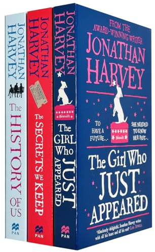 Jonathan Harvey Collection 3 Books Set (The Girl Who Just Appeared, The Secrets We Keep & The History of Us)