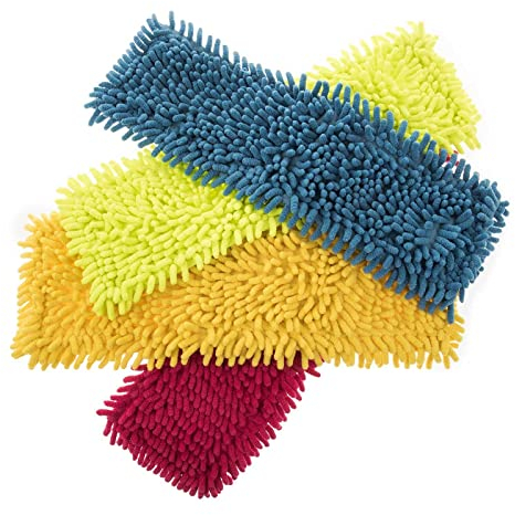 SIDCO Wischmop Chenille 4 x Mopp Microfaser Ersatzbezug Bodenwischer Aufnehmer Wischtuch