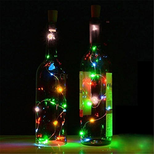ILOVEDIY Solar LED String Lights 1 m 10 LEDs Copper Wire Decorative Light for DIY Bottle/Bar/Guinguette/Room/Wedding/Christmas/Party (Multi-Colour)