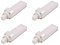 Lot de 4 x LED G24 Blanc chaud 2700K lampe fluorescente compacte,rotatif en aluminium lampe G24 2-pins LED CFL/lampe fluorescente compacte,13 W 1300LM 28 W CFL