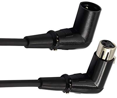 LoongGate Long Right Angle Male to Female XLR Cable – Premium Microphone DMX Signal Wire Cord for Equilibrium/Mixer/Amplifier/Powered Speakers and Other Pro Devices (3m/9.8ft)