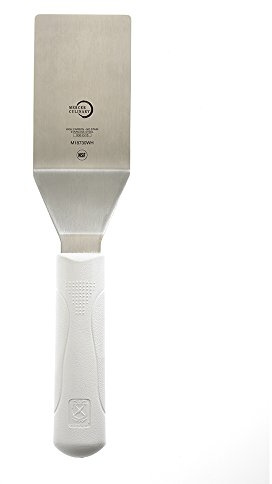 Mercer Culinary M18730WH 4 x 2.5-Inch Square Edge Turner 4x2 inchTurner, Stainless Steel, White