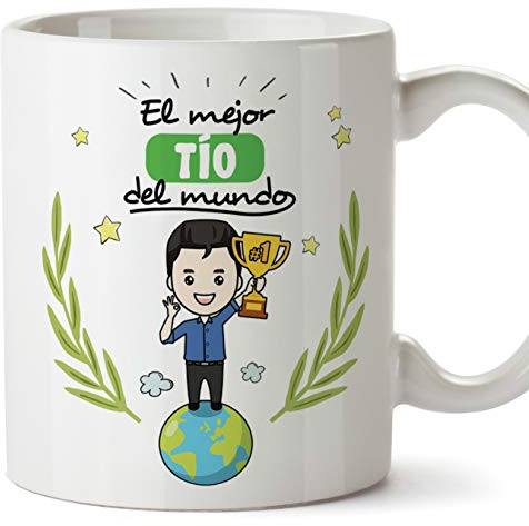 MUGFFINS Tazas Tío - El Mejor Tío del Mundo - Taza Desayuno Original/Idea Regalo Cumpleaños. Cerámica 350 mL