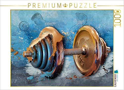 CALVENDO Puzzle Sport trifft Splash - Bodybuilding 1000 Teile Puzzle quer | Lege-Größe cm Foto-Puzzle für glückliche Stunden