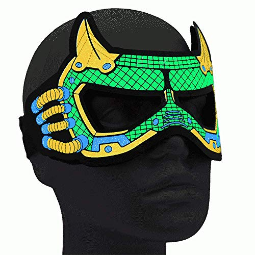 Ucult Superhelden Maske Augenmaske mit Leuchteffekt für Karenval Fasching Raves Festival Mottoparty