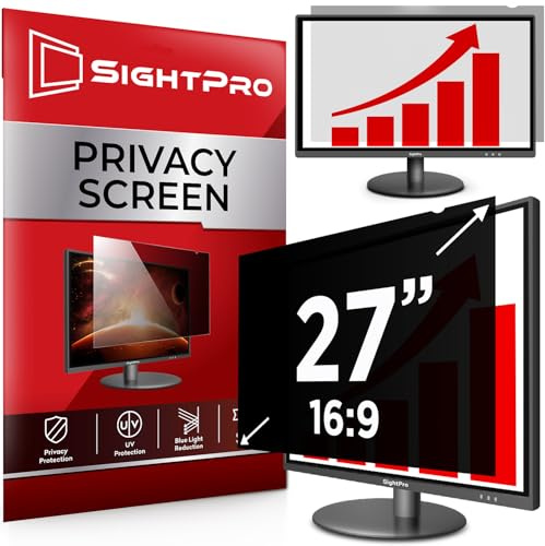 SightPro Filtro privacy schermo per monitor da 27 pollici 16:9 – Privacy Shield e protezione antiriflesso