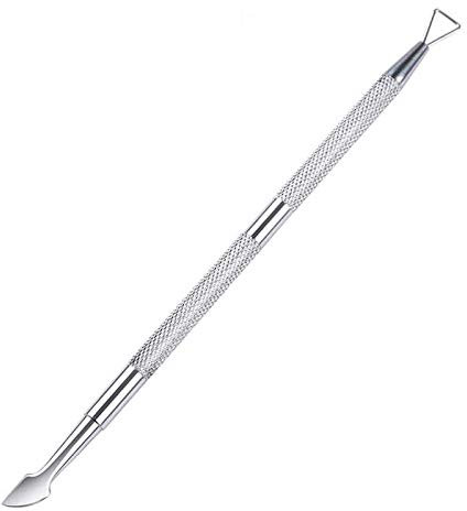 YNR Gel Nail Polish Remover Tool Cuticle Triangle Peeler Scraper Cuticle Nail Pusher, 410 Stainless Steel, Silver