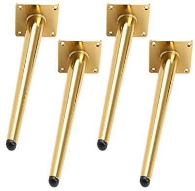 4 MöBelfüße, Schräger Kegel MöBelfüße MetallmöBel Tragen Füße Sofabeine Schrankfüße Tischbeine Fuß Des Bettes ,DIY Eisenwaren Möbel-Zubehör,Golden(70cm)