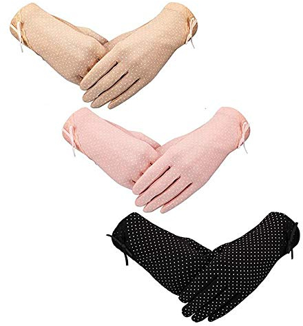 Xrten 3 Paires Gants Anti-Soleil de Femmes, Protection UV et Conduite D'été