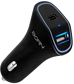 BOFIN, USB C Car Charger (Upgrade Version), BOFIN 20W 2-Port Type C Fast Car Charger, USB A USB C Car Charger Adapter for All Smartphone and Laptops Tablets
