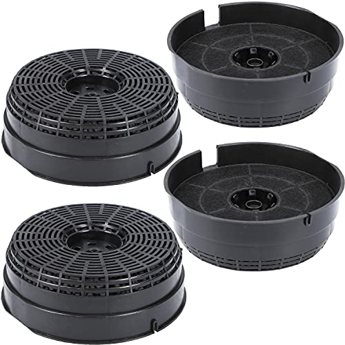 McFilter | 4x Aktivkohlefilter Ø 142mm für Dunstabzugshaube geeignet als Alternative für Kohlefilter Type58 Whirlpool 484000008782 Model 58 / Typ 58 AKB0001, Elica CFC380, Bosch 00752620 DHZ2600