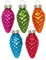 Inge Glas Magic Mini Weihnachtskugeln Zapfen 4,5cm 12 Stück Glas in Karton-Box (Mille Fiori | Mehrfarbig bunt)