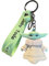 Porte-clés mandalorien 3D en caoutchouc PVC pour bébé Yoda L'enfant, motif mandalorien, jouet en PVC fait à la main, décoration de poupées, Vert, L