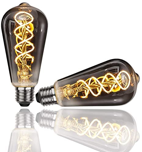 ESIP Edison Vintage Glühbirne,E27 ST64 4W LED Glühbirne Vintage Antike Glühbirne, 2700K Warmweiß, Ideal für Nostalgie und Retro Beleuchtung im Haus Café Bar usw - 2 Stück