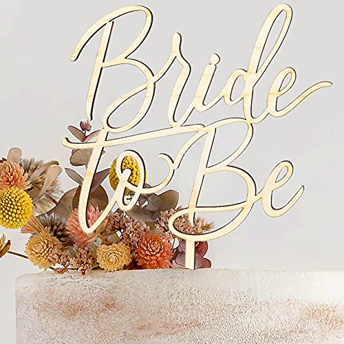 Bride To Be Tortenaufsatz für Brautparty-Dekorationen, Hochzeitstortenaufsatz für Bride To Be-Dekorationen, Bachelorette Rustikaler Holz-Tortenaufsatz