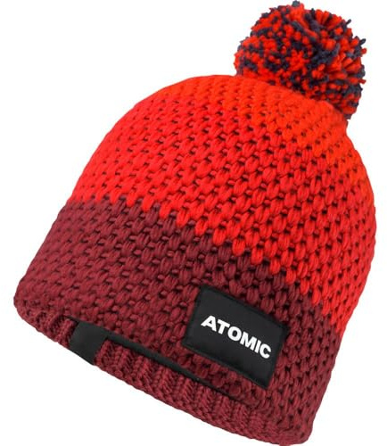 ATOMIC RACING BEANIE - Mütze für Herren & Damen - Wintermütze mit Fleece-Stirnband - Bequeme & atmungsaktive Mützen - Warme Bommelmütze aus hautsympathischem Material