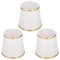 Alvinlite Kronleuchterschirme Lampenschirme Set von 3, Moderne Gold Lichtschirme für Lampen UNO Fitter Bell Lampenschirme für Hängelampe Tischlampe Stehlampe Ersatz