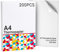 Papier Thermique à Séchage Rapide A4 pour Imprimante Portable M08F, Compatible avec Brother PJ762/PJ763MFi, Phomemo M08F, M832,M834, 210x297mm, 200 Feuilles
