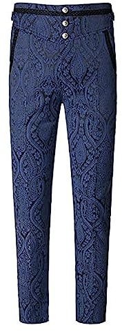 Herren Mittelalterhose Lang Wikinger Cosplay Kostüm Herren Piraten Kostüm Hose Mittelalter Hose mit Taschen und Schnürung Wikinger Kelte Mittelalter Kleidung Leinenhose Hosen