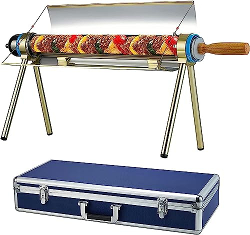 Four solaire, cuisinière solaire portable pour barbecue, four solaire en acier inoxydable de qualité alimentaire pour la randonnée, le camping et le barbecue, les grillades, la cuisine