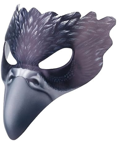 LIFKOME Masque De Corbeau Masque D'Animal Masque De Bal Masque De Mascarade Demi-Masque Masque D'Oiseau Masque De Fête De Carnaval Eva Masque En Cuir De Maquillage D'Halloween Masque De
